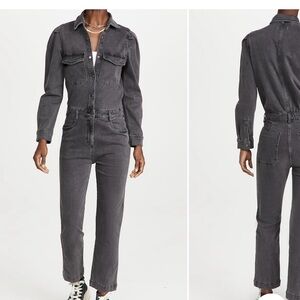 NWT DL1961 Freja Dark Gray Jumpsuit L